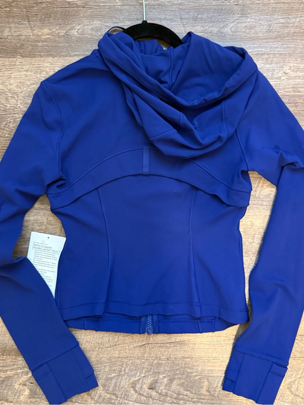 NWT Lululemon Crop Hooded Define Jacket Deep Sea Blue size 6 - Picture 4 of 4